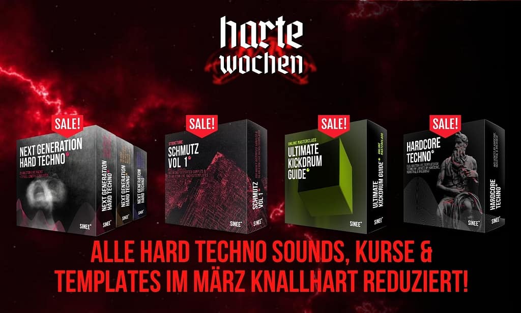 Harte Wochen auf SINEE.de! Bis zu 90 % Rabatt, exklusive Bundles & neue Hard Techno Samples! 1