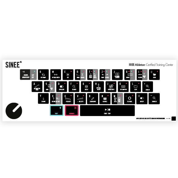 Ableton Tastaturaufkleber